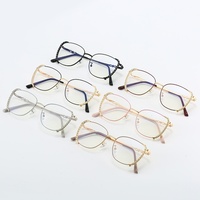 Nouvelle Arrivée Transfrontalière – Montures Optiques Métalliques Ovales à Bordure Complète Anti-Lumière Bleue, Design Tendance Surdimensionné avec Accents Diamantés