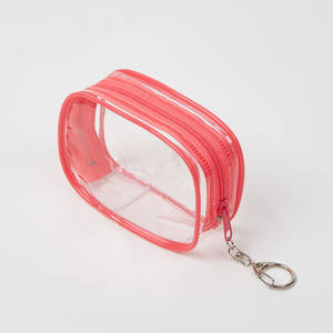 กระเป๋าใส่เครื่องสำอางพีวีซีใสแบบเรียบง่าย  รับสกรีนโลโก้  กระเป๋าจัดระเบียบอุปกรณ์อาบน้ำสำหรับผู้หญิง  กันน้ำ พกพาสะดวก - Product Image 3