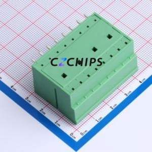 DB2ERH-5.08-2*8P-GN Plug-in Terminal Block Bent Lead Through Hole,P=5.08mm Board-to-Board / Socket - Closed 2x8P 5.08mm Green - Product Image 2