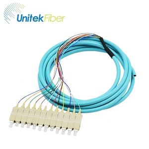 Tùy chỉnh SC PC OM3 đa Breakout phân phối 12 lõi fanout sợi quang Pigtail - Product Image 5