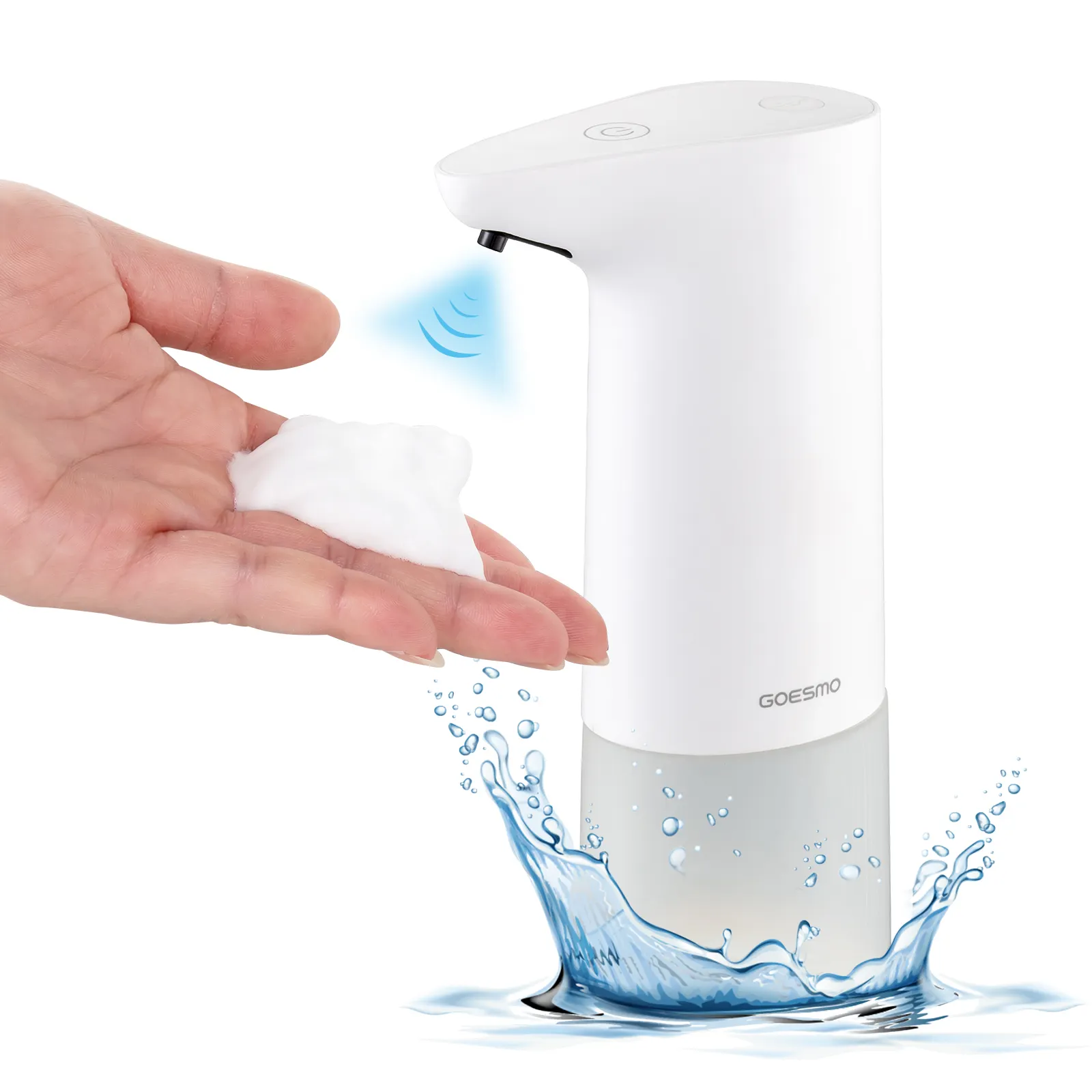 Dispenser di sapone ricaricabile dispenser di sapone schiumogeno impermeabile per la casa minimalista dispenser automatico di sapone con sensore a infrarossi senza contatto