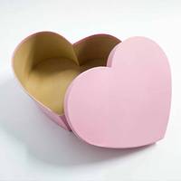 Boîte à fleurs de luxe en forme de cœur pour la Saint-Valentin, finition brillante, vernissage rigide, idéale pour l'emballage cadeau et le stockage de médicaments