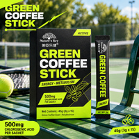 OEM ODM Marque Privée – Sachet de café vert minceur en stick, Acide Chlorogénique 500mg, Fibres Polydextrose – Gestion du poids et Métabolisme