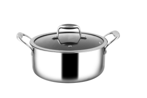 Chef's Classic Juego de utensilios de cocina de 8 piezas Colección de acero inoxidable de <span class=keywords><strong>3</strong></span> capas Tapa de vidrio templado con fondo de inducción Logotipo personalizable - Product Image 6