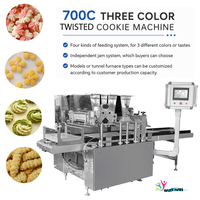 Nouvelle machine électrique multifonctionnelle de boulangerie BNT-700C pour la dépose automatique de biscuits torsadés tricolores et l'extrusion de beurre.