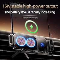 Prix d'usine Chargeur sans fil de voiture à double bobine 15W anti-tremblement avec rotation à un clic pour téléphone à écran pliable Samsung Z Fold7 SD01