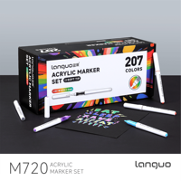 207 couleurs, marqueurs acryliques certifiés ASTM D-4236, non toxiques, écologiques, stylos à peinture professionnels pour artistes, fabriqués en Chine, modèle M720B