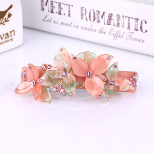 <span class=keywords><strong>RARA</strong></span> – Barrette à cheveux en cristal, accessoires de mode, fleurs coréennes, barrettes élégantes, en acétate, 8.0cm, Offre Spéciale - Product Image 3