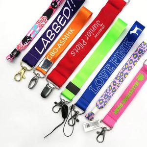 Custom Bulk Sublimation Wristlet Polyester Wrist Key Chain Hand <b>Strap</b> Short Keychain Lanyard with Print Design Logo - Product Image 1