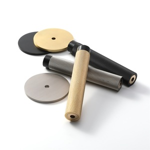 Butée de porte de luxe en cuivre pur, forme diamant, moletée, qualité supérieure, accessoires de quincaillerie américains pour portes - Product Image 1