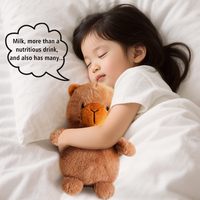 Jouet en peluche Jopark ODM Hi-Tech AI Animal mignon brun Kapi Bara jouet en peluche parlant et chantant cadeau d'anniversaire pour les amis