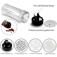 Bouteilles à épices de 100 ml, sel, assaisonnement, poudre de poivre, flacon à secouer, 200 ml, 300 ml, 400 ml, 500 ml, pot à épices rond en plastique avec couvercles à rabat