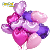 Ballons en forme de cœur pour décorations de fête d'anniversaire, vente chaude en Chine, Globos-al-por-mayor, ballons en aluminium en forme de cœur