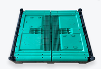 Bac à palettes ventilé 1200x1000x810 mm, grand bac de stockage pliable en plastique pour légumes et fruits