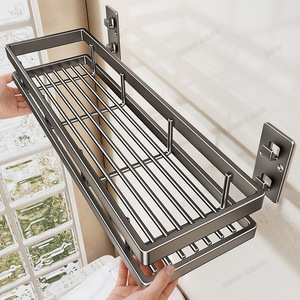Bathroom Storage Rack 50X30CM Wall Mounted Corner <b>Shelf</b> Durable Rectangular Sink Organizer - Product Image 1