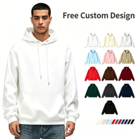 Sweat-shirts à capuche pour hommes en coton 100% de 350g, coupe ample, couleur unie, streetwear, vêtements pour hommes