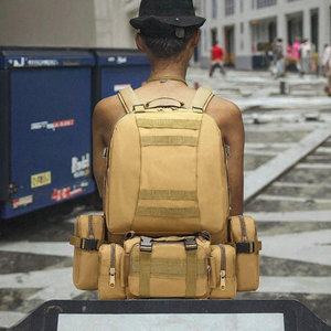 Sac à dos tactique d'extérieur multifonctionnel AD1 B-41 en tissu Oxford à poignée souple, système Molle, 3P Attack, 55L, respirant et ergonomique - Product Image 3