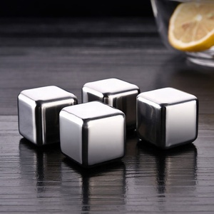 Cubitos de hielo de piedra de acero inoxidable 304 reutilizables, piedras <span class=keywords><strong>para</strong></span> enfriar whisky, precio barato, OEM - Product Image 6
