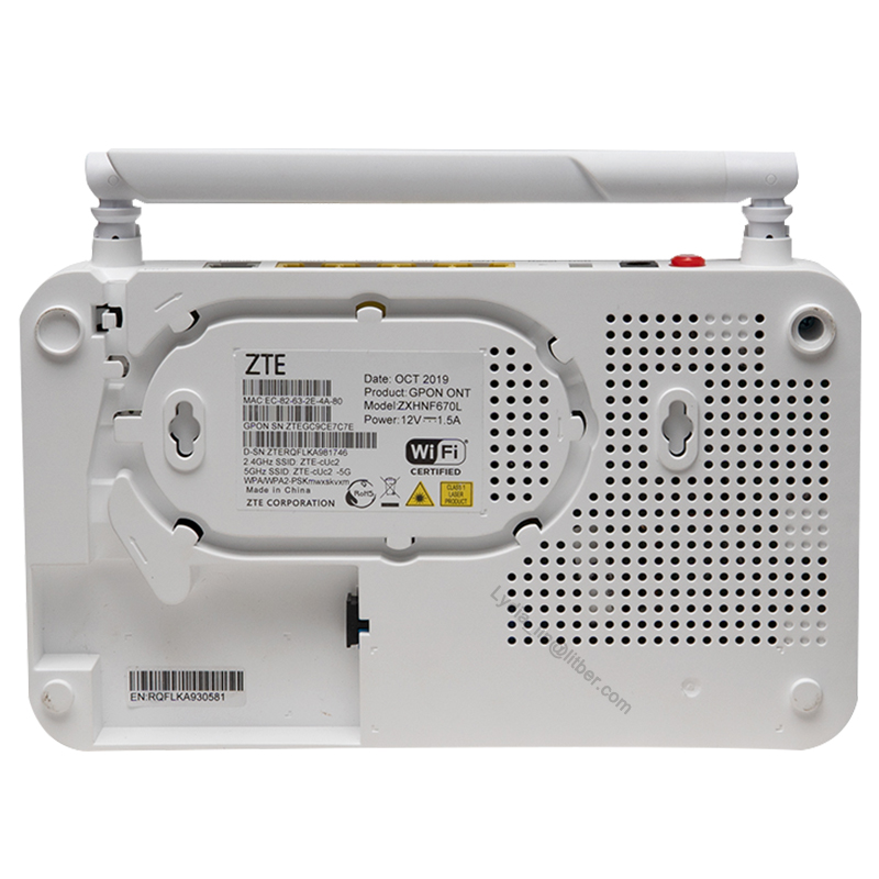 Zxhn F670L Gpon Optical Network Terminal with 4*Ge+1*Pots+2