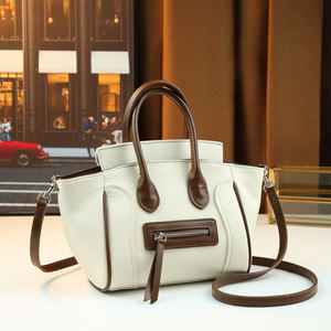 Sac fourre-tout color block motif <span class=keywords><strong>smiley</strong></span>, grain litchi, style rétro, spacieux, pour femme - Product Image 1