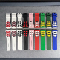 Bracelet en caoutchouc fluoré de qualité supérieure, luxueux et haut de gamme, modèle 35-03, type aileron de requin, personnalisable.