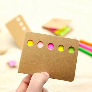 Juego de Notas Adhesivas de Papel Kraft Multicolor, Etiquetas Adhesivas de Cinco Colores para Índice, Etiquetas de Colores para Estudio, Oficina, Regreso a Clases, Notas - Product Image 2