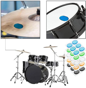 Pads de gel amortisseurs pour batterie, silencieux de batterie en silicone, pads adhésifs pour silencieux de batterie, gels d'amortissement pour batterie, pads pour cymbales, accessoires d'instruments - Product Image 1