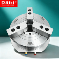 Chuck Pneumatik 3 Cakar Vertikal Presisi Tinggi 100mm 125mm 160mm 200mm 250mm untuk Mesin Center Tapping