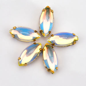 7*15mm <span class=keywords><strong>Marquise</strong></span> strass cheval oeil cristal forme coloré <span class=keywords><strong>verre</strong></span> pierres coudre sur griffe vêtements bricolage robes de mariée décor de fête - Product Image 6