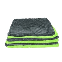 Serviette de nettoyage en microfibre torsadée à double face 60x90cm 1200Gsm pour le séchage et le lavage des voitures, absorbante, à poils torsadés