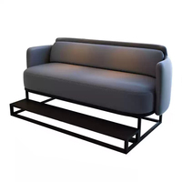 Fauteuil de salon moderne en tissu rafraîchissant avec revêtement en similicuir, design modulaire sectionnel, idéal pour salles de billard, hôtels, gymnases, villas (lot)