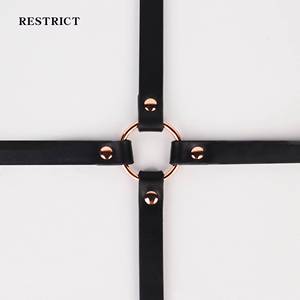 Harnais en cuir PU style BDSM Bondage Punk pour femme, soutien-gorge cage de contention, <span class=keywords><strong>taille</strong></span> unique réglable, lingerie de poitrine, exercices de Kegel - Product Image 4