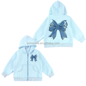 Cardigan <span class=keywords><strong>con</strong></span> logo a sbuffo 3D personalizzato di alta qualità 100% cotone semplice stampa DTG felpa <span class=keywords><strong>con</strong></span> cappuccio per ragazze - Product Image 2