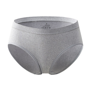Braguitas G-String de Cintura Alta Sin Costuras para Mujer, Ropa Interior Suave y Cómoda para Uso Diario, Teñido Liso, 85% Poliéster + 15% Elastano - Product Image 5