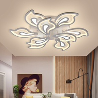 Offre Spéciale Éclairage Intelligent APP Contrôle Acrylique Fleur Luminaires Dimmable Moderne Salon Chambre Maison 252W LED Plafonnier