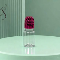 Botella de Plástico con Gotero de 15 ml con Tapa de Rosca para Pegamento de Pestañas, Esmalte de Uñas, Champú y Loción, Botella Exprimible de PET