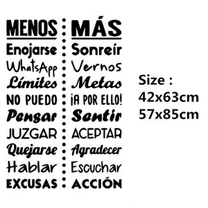 Pegatinas de <span class=keywords><strong>pared</strong></span> con citas en español, pegatinas impermeables con <span class=keywords><strong>frases</strong></span> en francés para decoración de dormitorio, calcomanías románticas, papel tapiz, decoración mural - Product Image 2