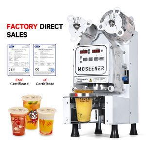 MOSSENER Full Automatic Electric Juice <strong>Cup</strong> <strong>Sealing</strong> <strong>Machine</strong> Beverage Film Sealer for Bubble Tea <strong>Cups</strong> and Cans Commercial Use - Product Image 1