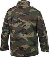 Veste de terrain M-65 camouflage woodland pour homme, veste tactique camouflage lourde M65 avec doublure, veste chaude pour homme pour l'extérieur