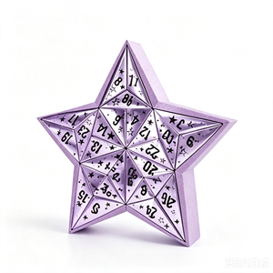 Custom Purple Star Shaped Lid and Base Advent Calendar <b>Box</b> Rigid Cardboard <b>Christmas</b> Blind <b>Box</b> Mystery Packaging <b>Box</b> Wholesale - Product Image 1