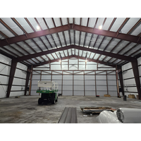 Hangar de construction en acier léger de conception moderne de haute qualité, hangars industriels préfabriqués, galvanisation à chaud, 1 an
