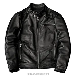 가을 겨울 저렴한 정품 가죽 자켓 오토바이 남자의 소 피부 의류 바이커 캐주얼 야외 스포츠 진정한 피부 옷