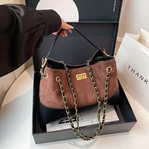 Sac à bandoulière carré petit en PU imperméable pour femme, motif géométrique, chaîne, accessoire de mode luxueux - Product Image 3