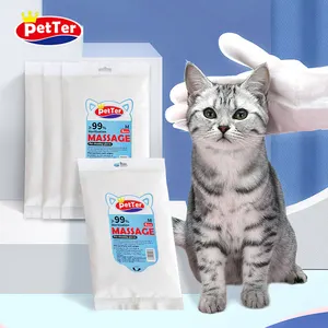 고양이 개 목욕 청소 일회용 장갑 애완 동물 스파 와이프 목욕 깨끗한 장갑
