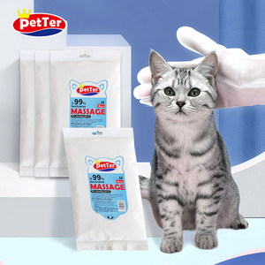 Guanti monouso puliti per il bagno di cani e gatti salviette per animali domestici salviette per il bagno guanti puliti - Product Image 1