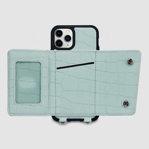 Moda de cuero de lujo verde menta collar de cordón bolso cartera de la caja del teléfono celular con correa para <span class=keywords><strong>el</strong></span> hombro - Product Image 3