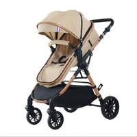 Poussette bébé pliable légère, siège inclinable et grand panier de rangement, options multicolores