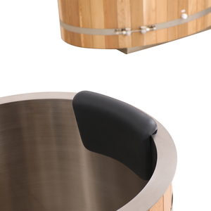 Baignoire de plongeon froid en bois de cèdre rouge pour une personne, avec système de refroidissement, pour la récupération des athlètes. - Product Image 6