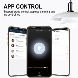 Fábrica CE RoHS Brillo ajustable Hotel Villa Soporte Alexa Google Home Tuya WiFi Atenuador inteligente Interruptor de luz táctil 220V - Product Image 4