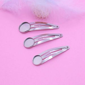 Pinces à cheveux rondes 12mm 14mm 16mm, base intérieure, accessoire capillaire DIY semi-fini, haute qualité, usage quotidien, couleur unie, coiffe - Product Image 1